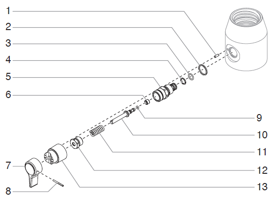 840ix Prime/Spray Valve Assembly Parts (P/N 800-915)